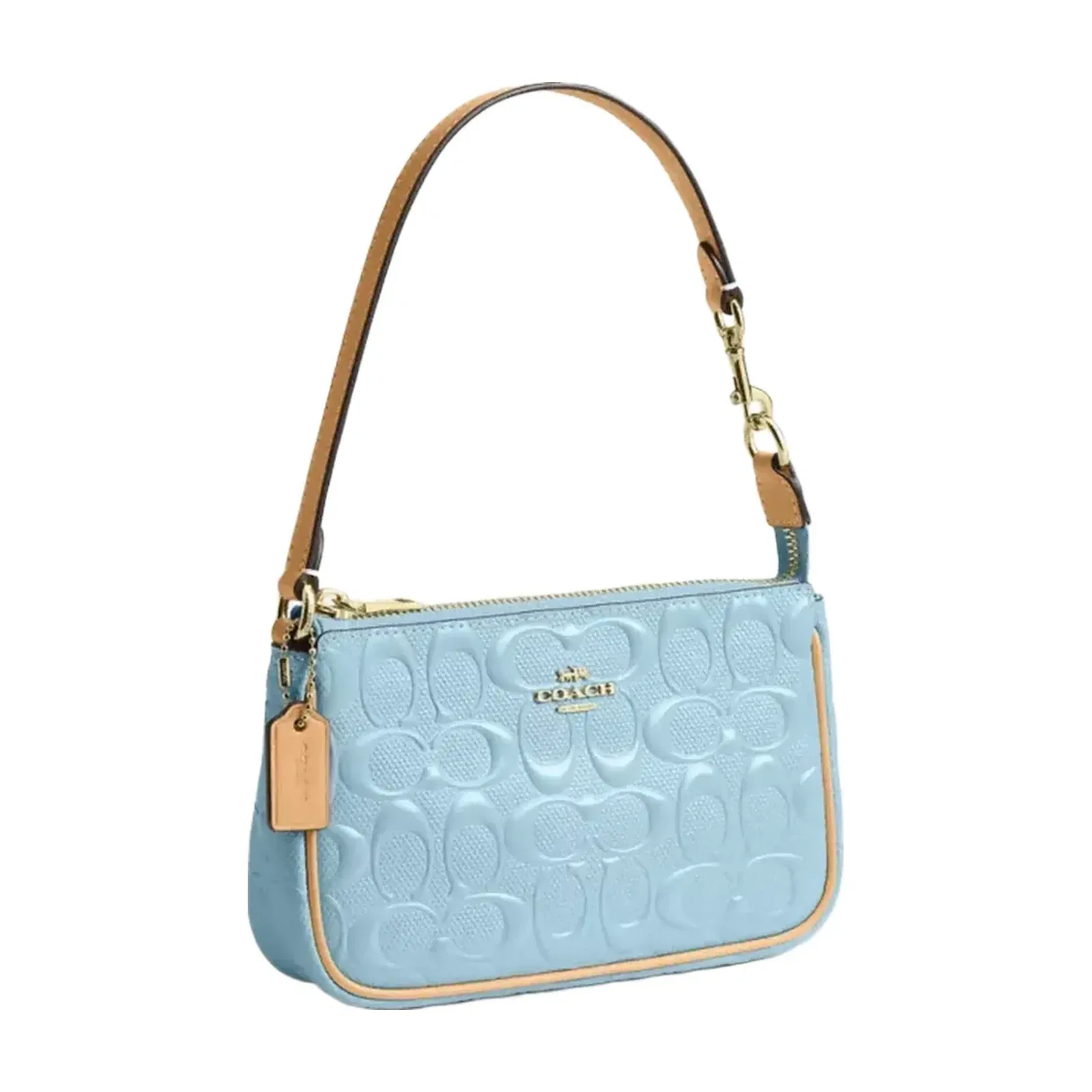 Coach Nolita 19 In Signature Leather With Charms in Gold Light Blue