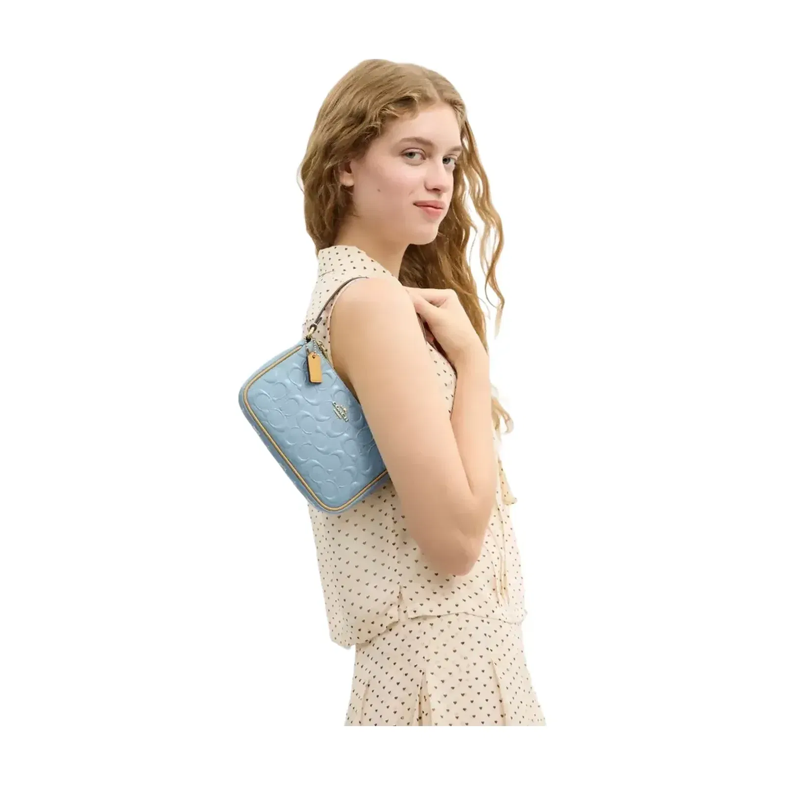 Coach Nolita 19 In Signature Leather With Charms in Gold Light Blue