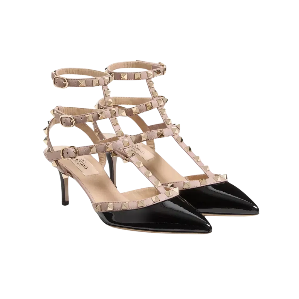 Valentino Rockstud Caged Pump 65mm Black