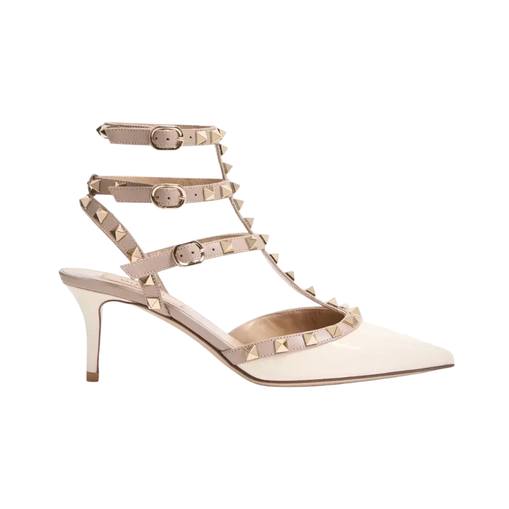 Valentino Rockstud Caged Pump 65mm Ivory