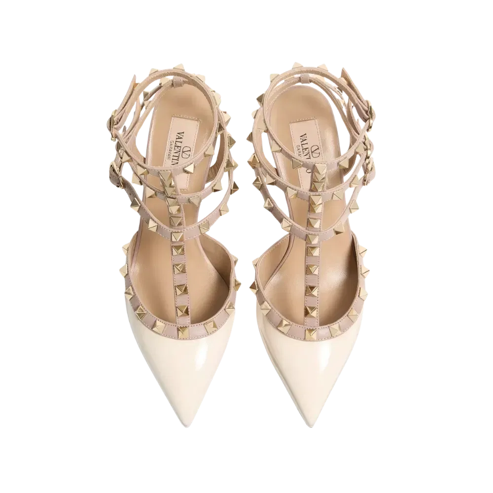 Valentino Rockstud Caged Pump 65mm Ivory