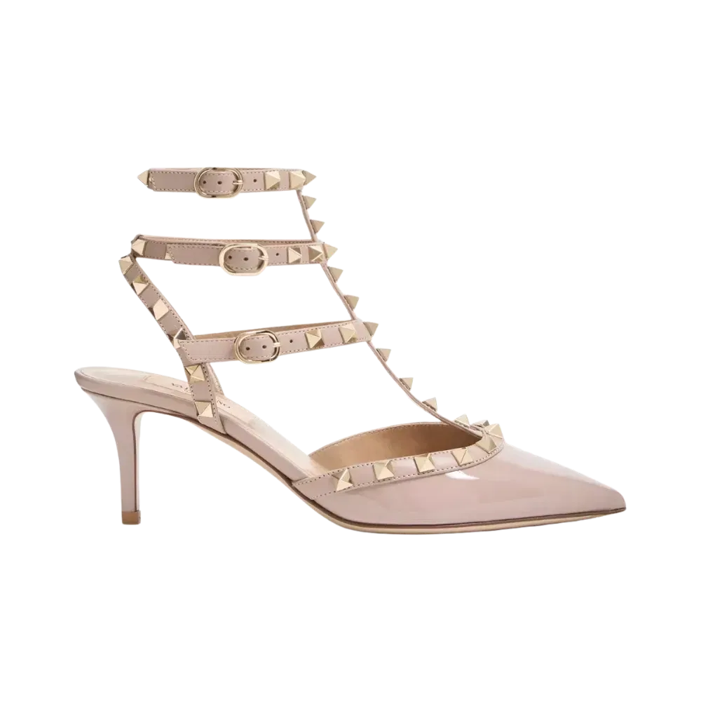Valentino Rockstud Caged Pump 65mm Poudre