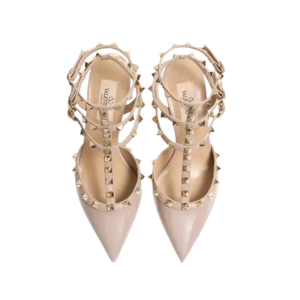 Valentino Rockstud Caged Pump 65mm Poudre
