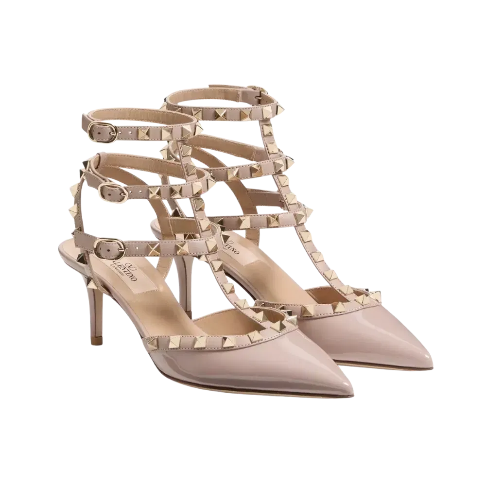 Valentino Rockstud Caged Pump 65mm Poudre