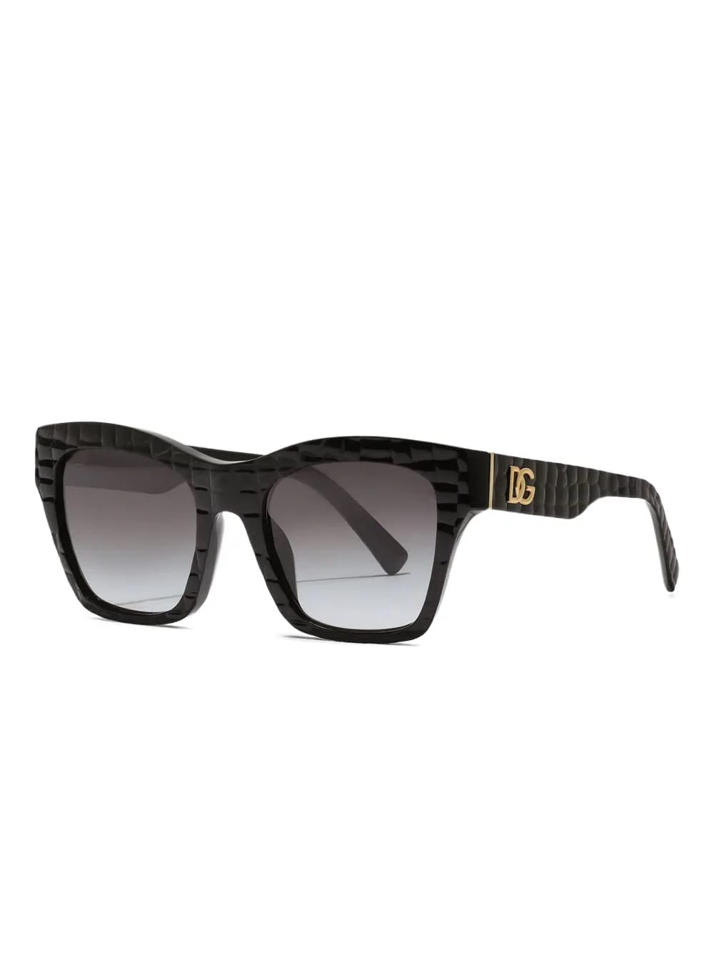 DG Crossed textured square-frame sunglasses