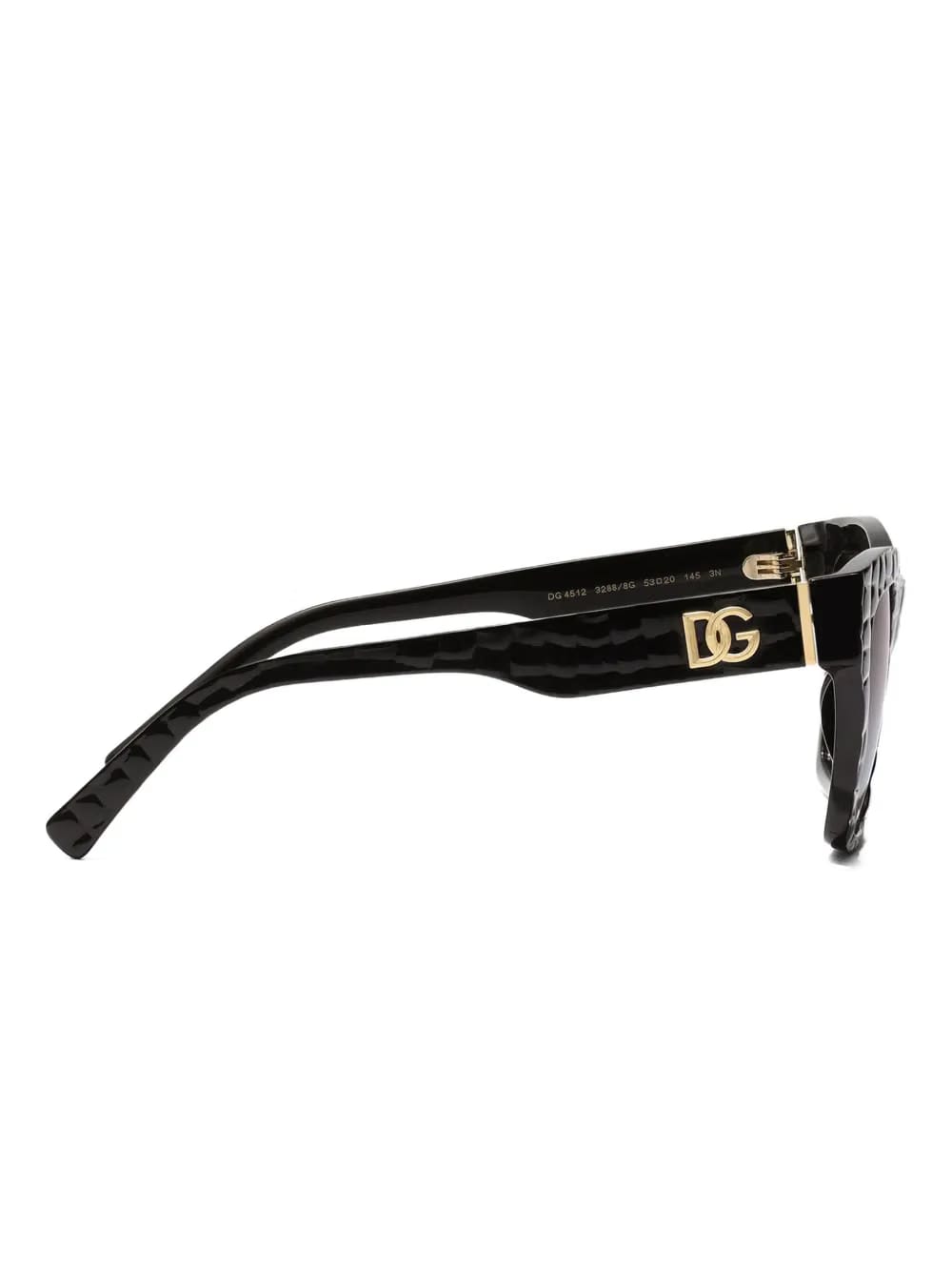 DG Crossed textured square-frame sunglasses