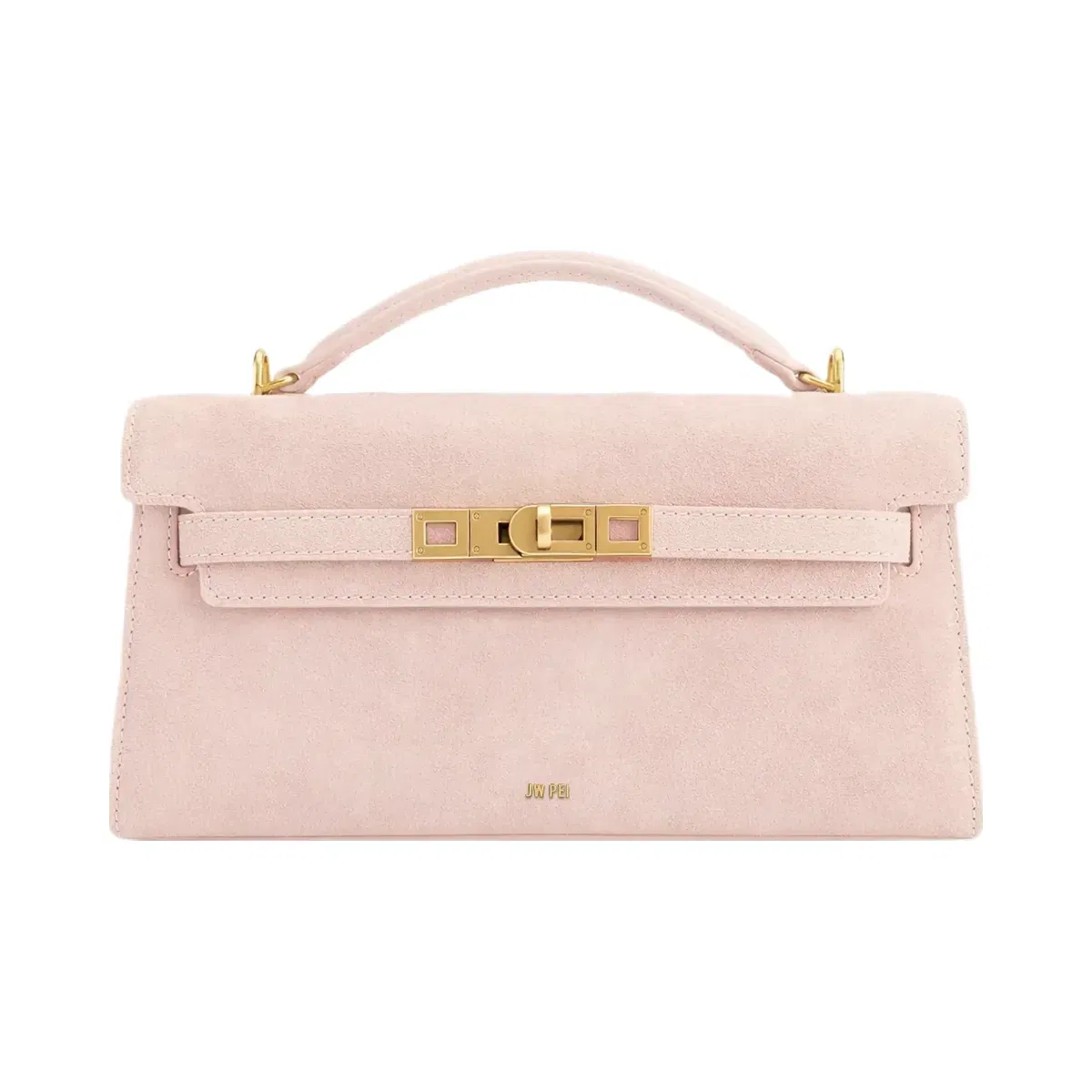 JW PEI Noor Faux Suede Top Handle Bag Pink