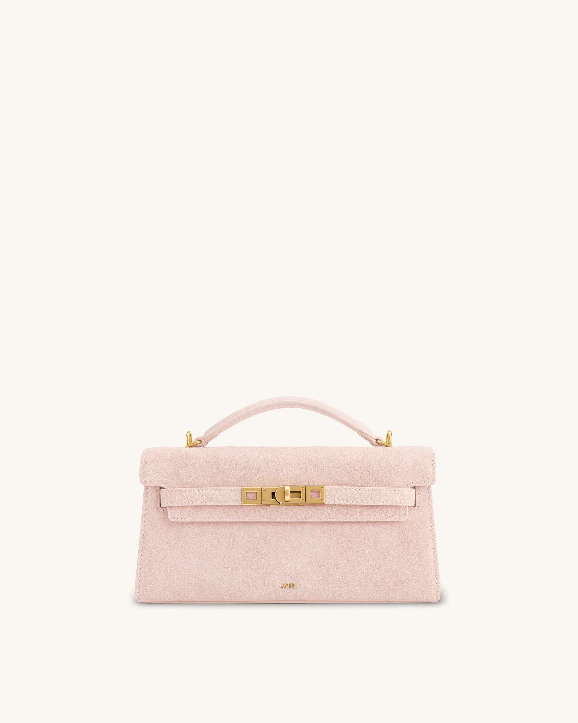 JW PEI Noor Faux Suede Top Handle Bag Pink