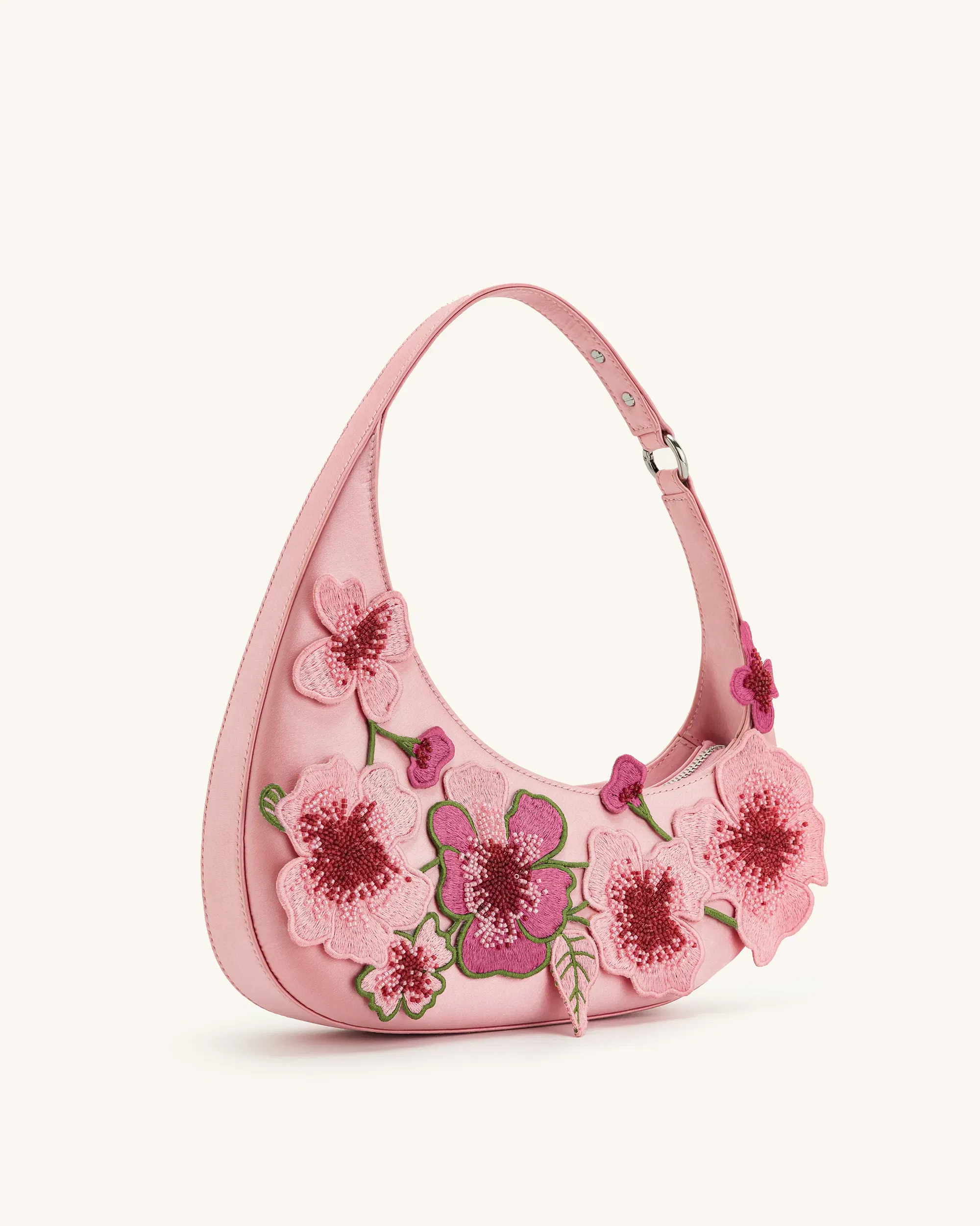 JW PEI Harlee Embroidered Shoulder Bag Pink