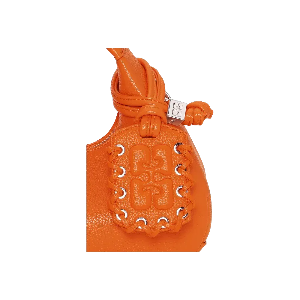 Ganni Orange Mini Hobo Bag