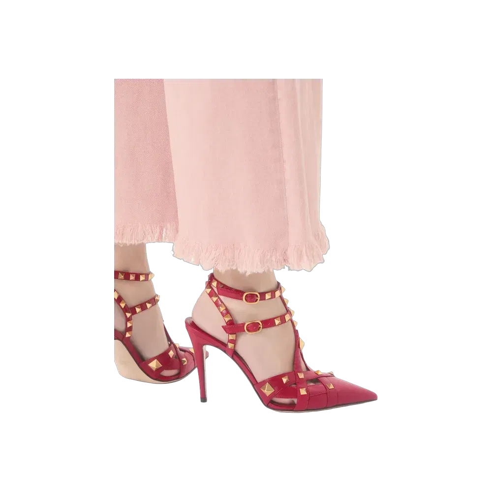 Valentino Studdy Kidskin Pumps 100mm Red