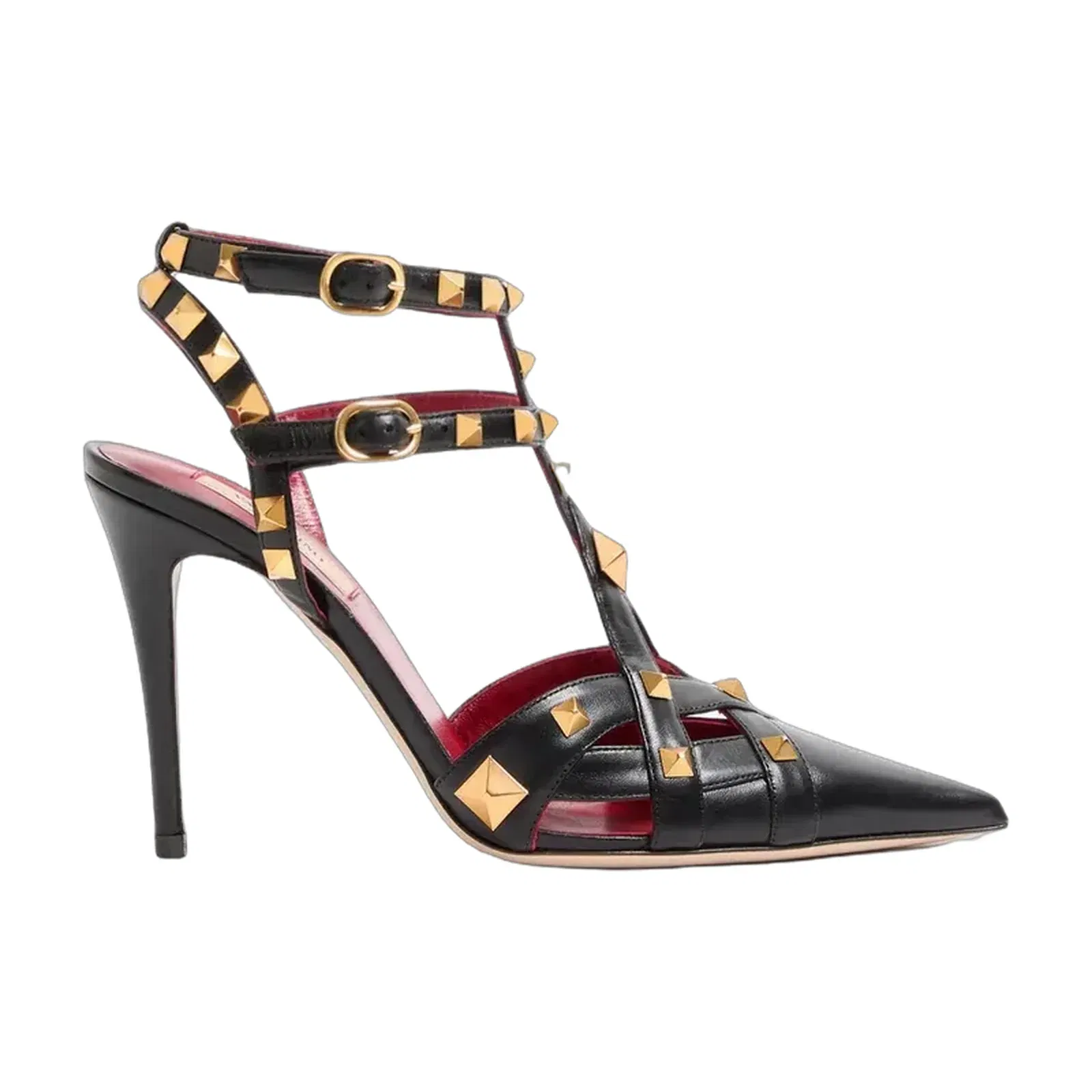 Valentino Studdy Kidskin Pumps 100mm Black