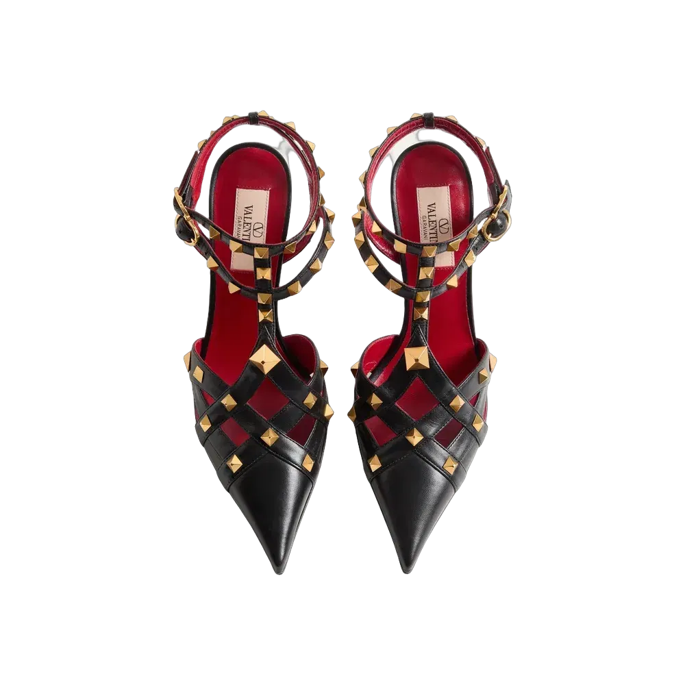 Valentino Studdy Kidskin Pumps 100mm Black