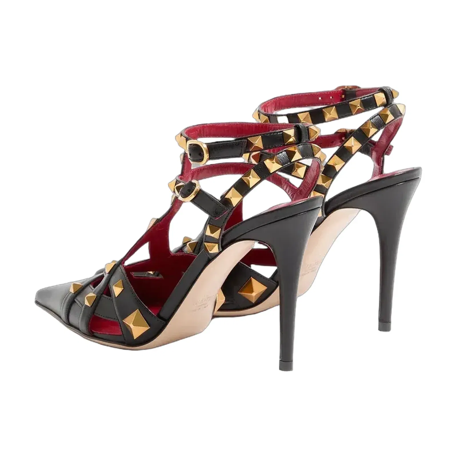 Valentino Studdy Kidskin Pumps 100mm Black