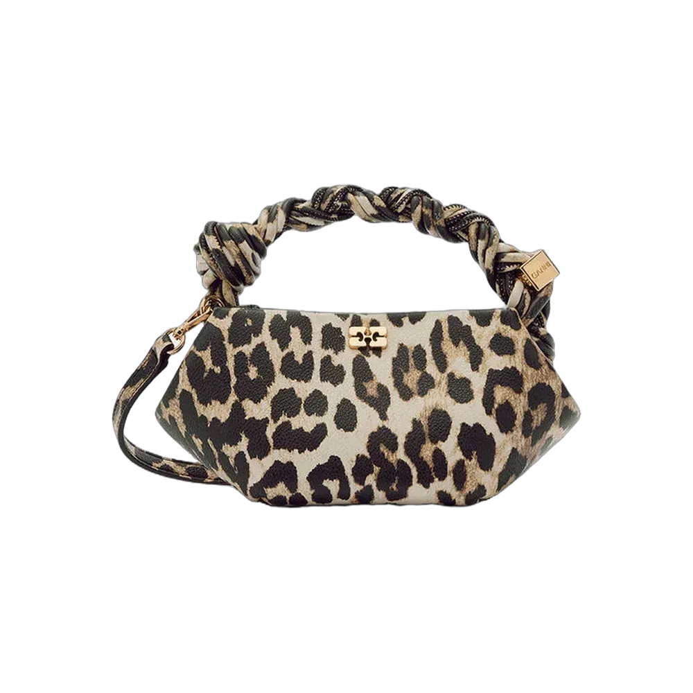 Ganni Leopard Grained Mini Bou Bag