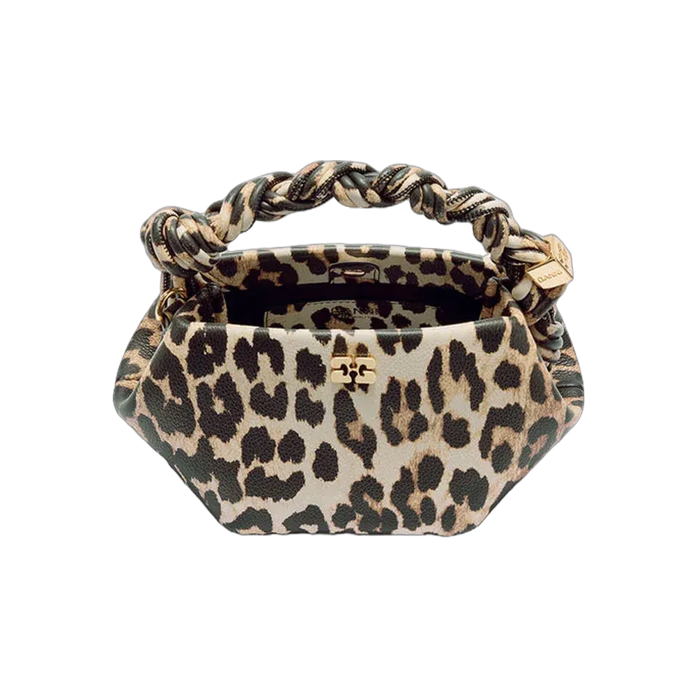 Ganni Leopard Grained Mini Bou Bag