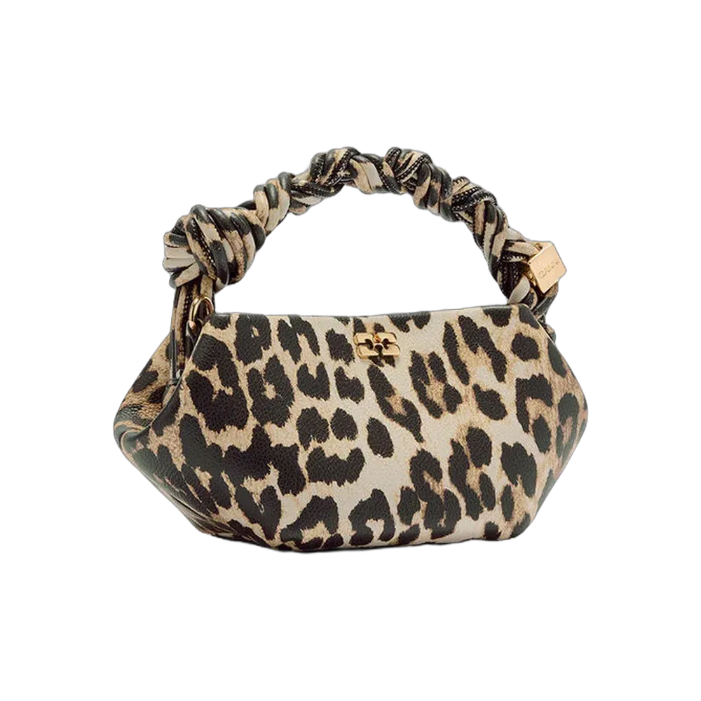 Ganni Leopard Grained Mini Bou Bag