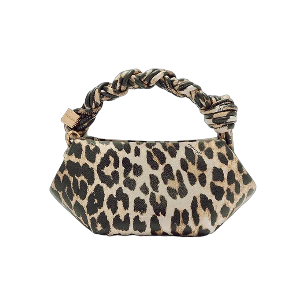 Ganni Leopard Grained Mini Bou Bag