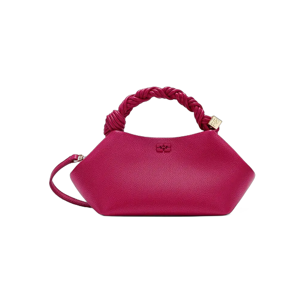 Ganni Small Bou Bag in Grained Red