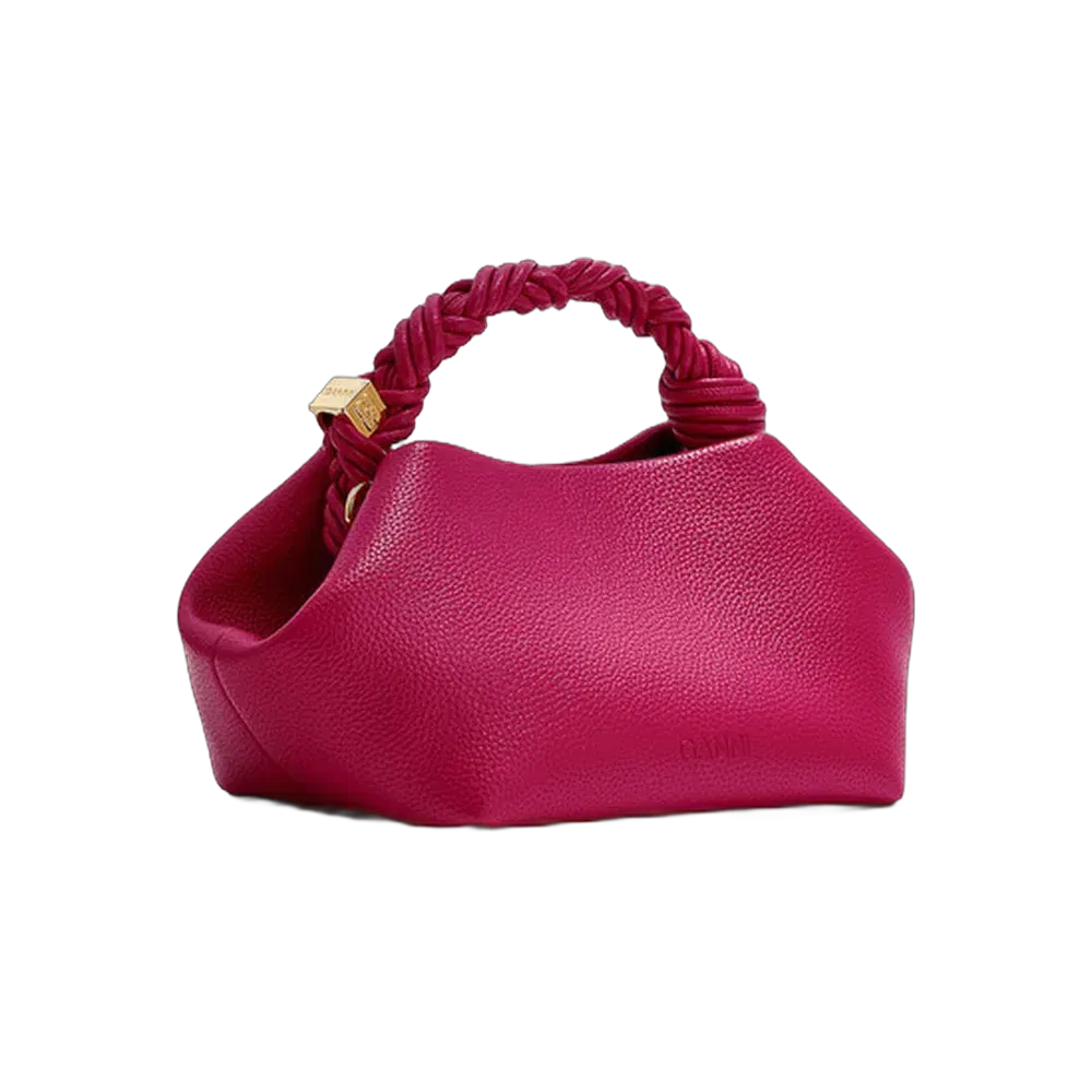 Ganni Small Bou Bag in Grained Red