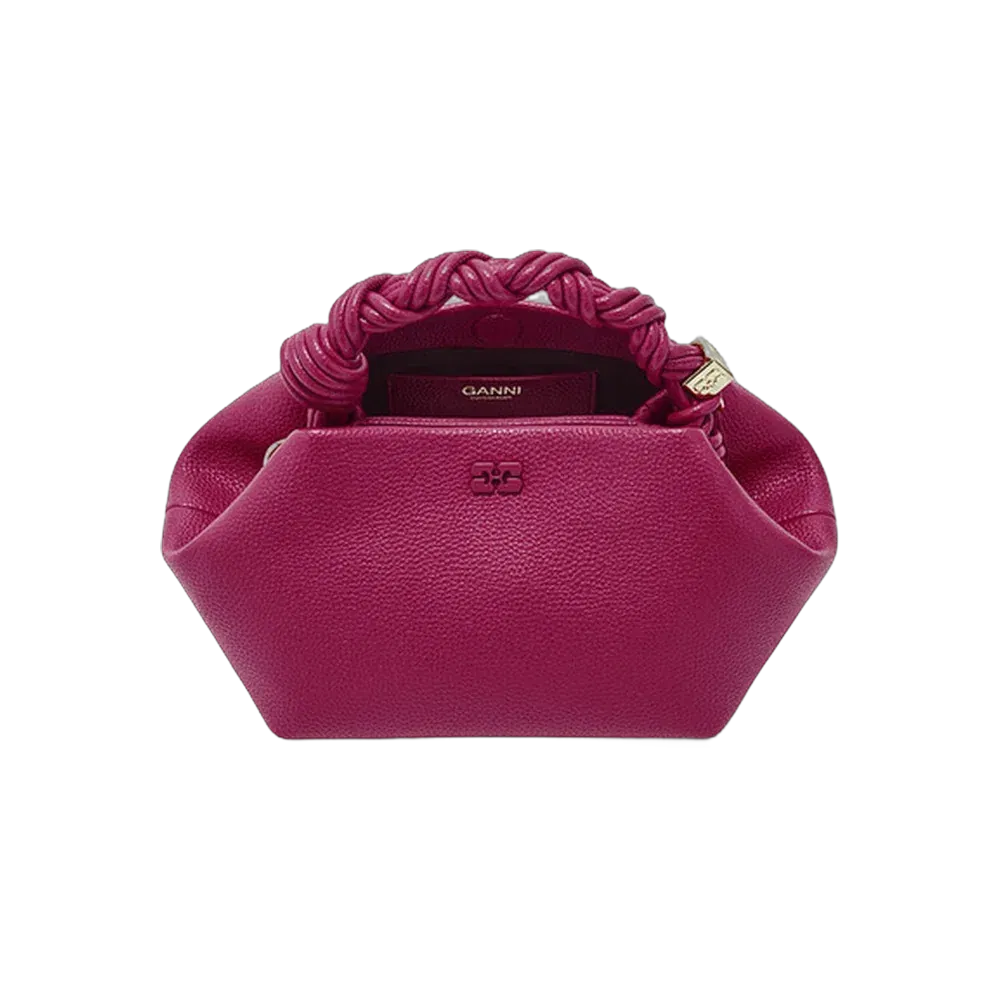 Ganni Small Bou Bag in Grained Red