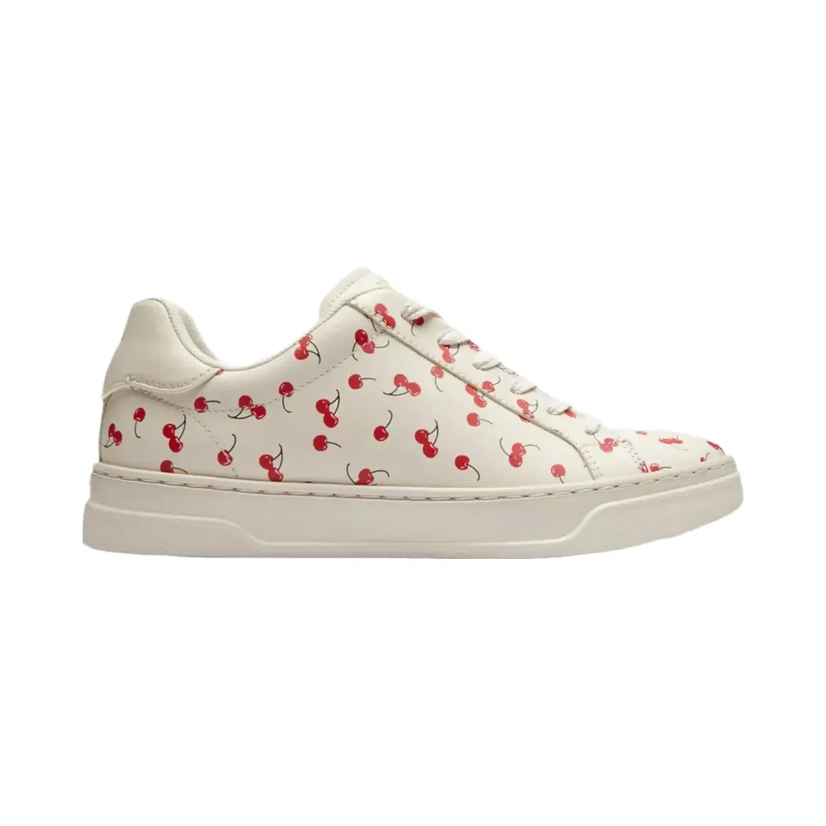 Coach High Line Sneaker With Cherry Print in Chalk Multi