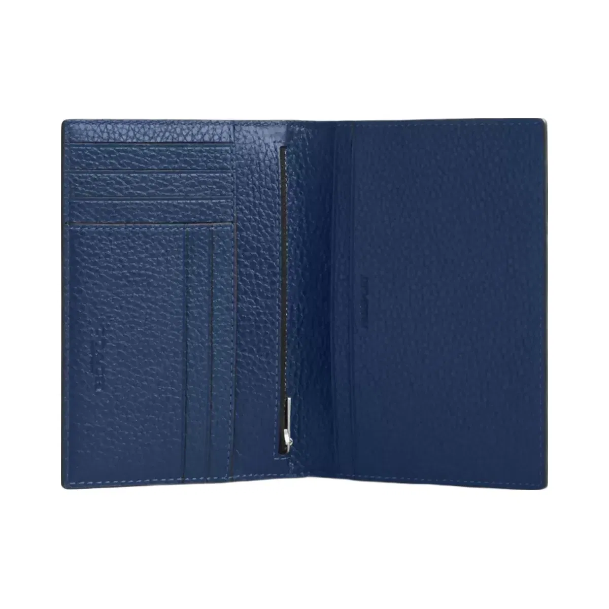 Coach Passport Card Case With Car Print in Silver Deep Blue Multi