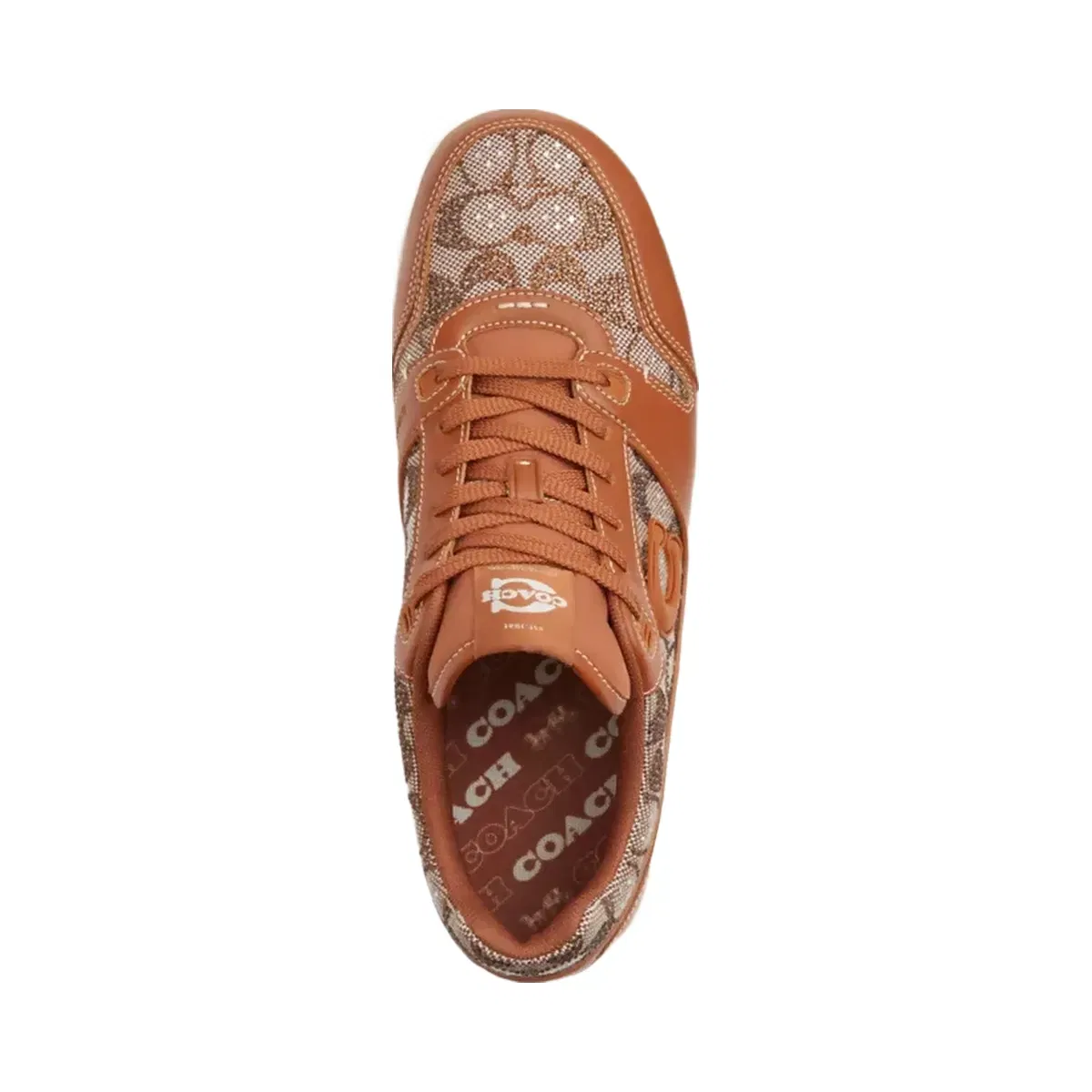 Coach Soho Sneaker With Crystal Signature Jacquard in Cocoa Burnished Amber