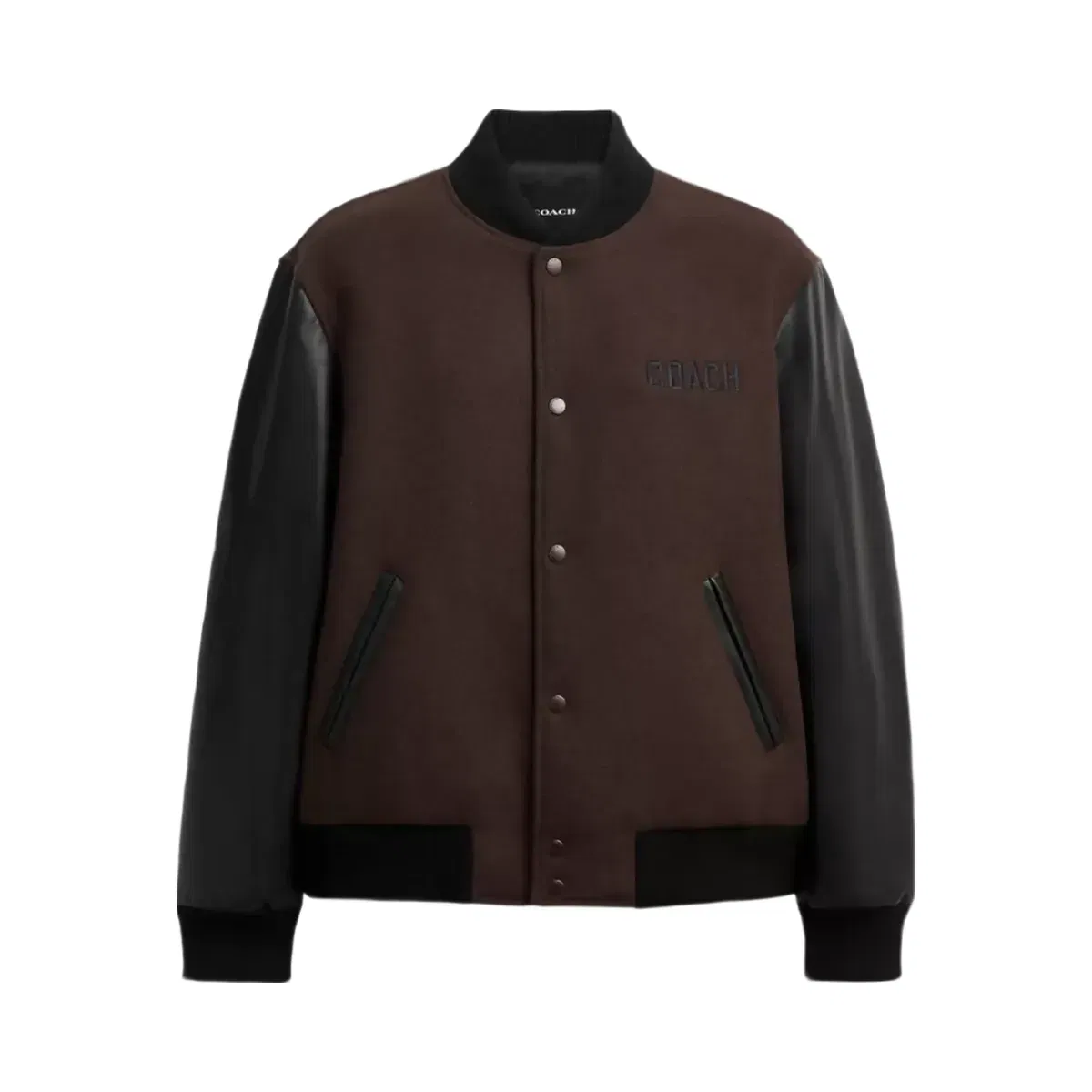 Coach Wool Varsity Jacket in Brown