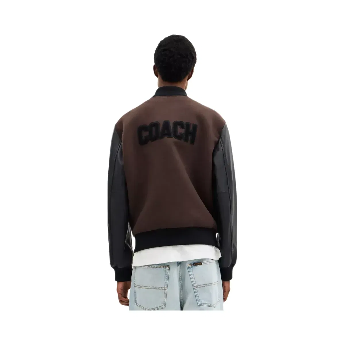 Coach Wool Varsity Jacket in Brown