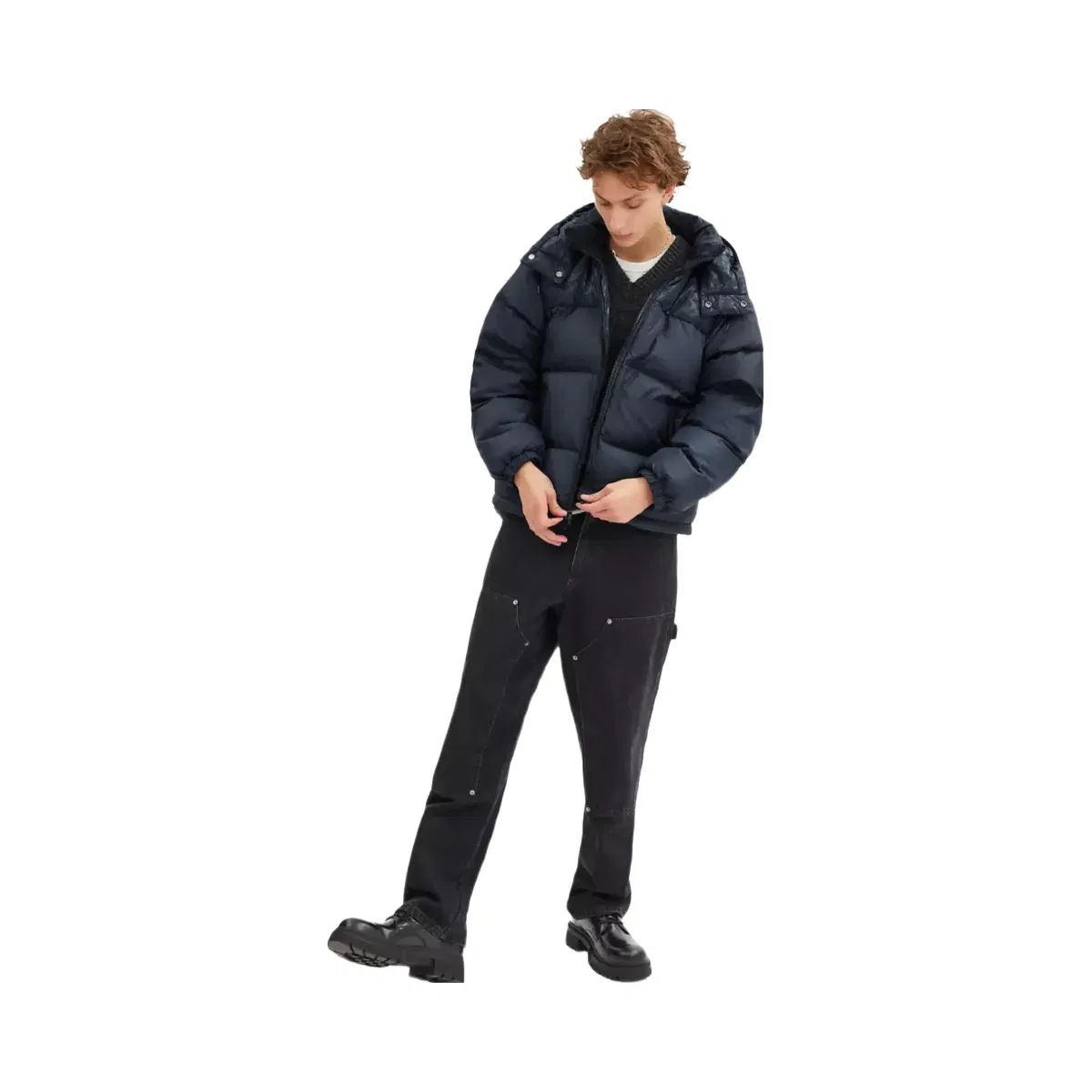 Coach Down Puffer Jacket In Recycled Polyester in Navy Blue