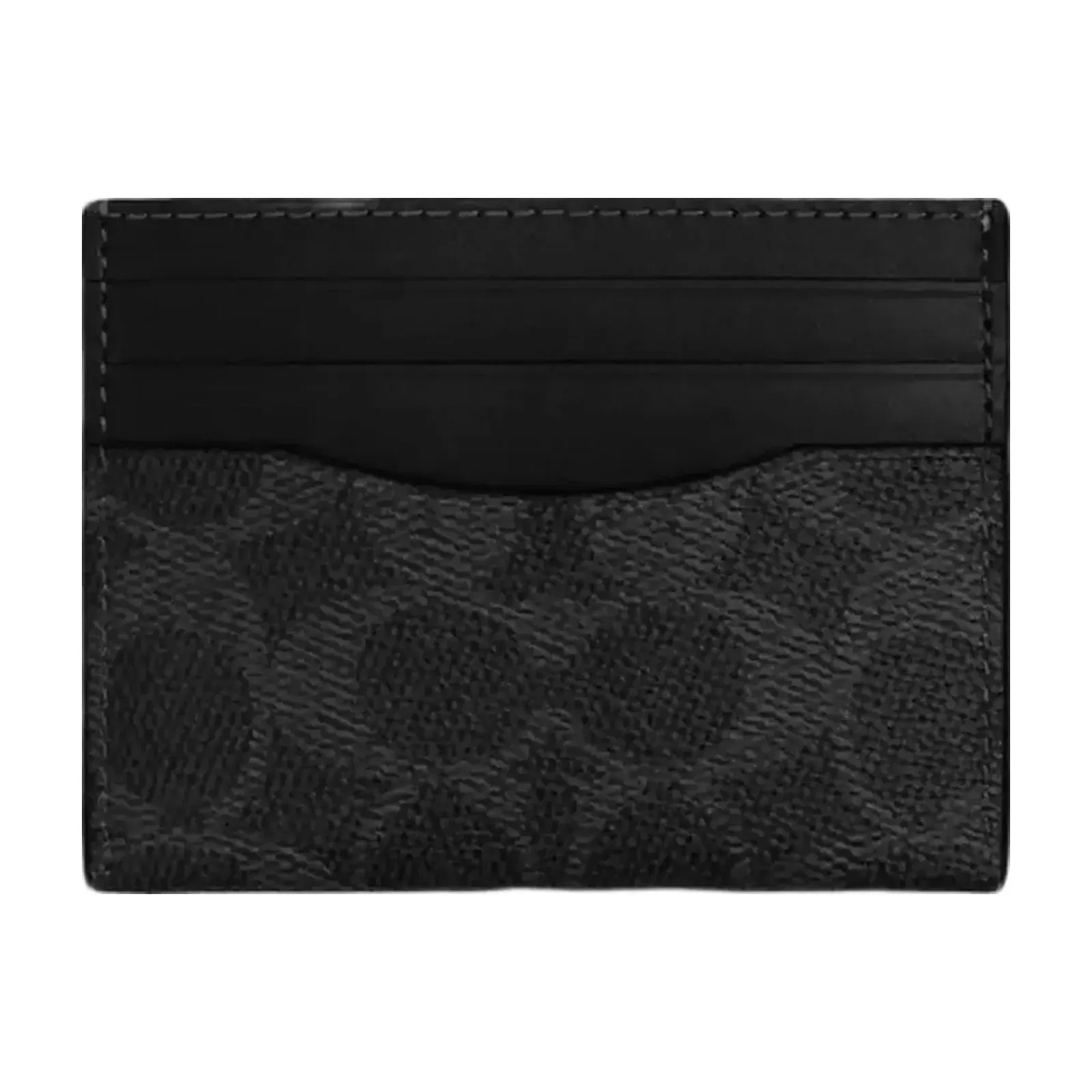 Coach Card Case In Signature Canvas in Black Signature