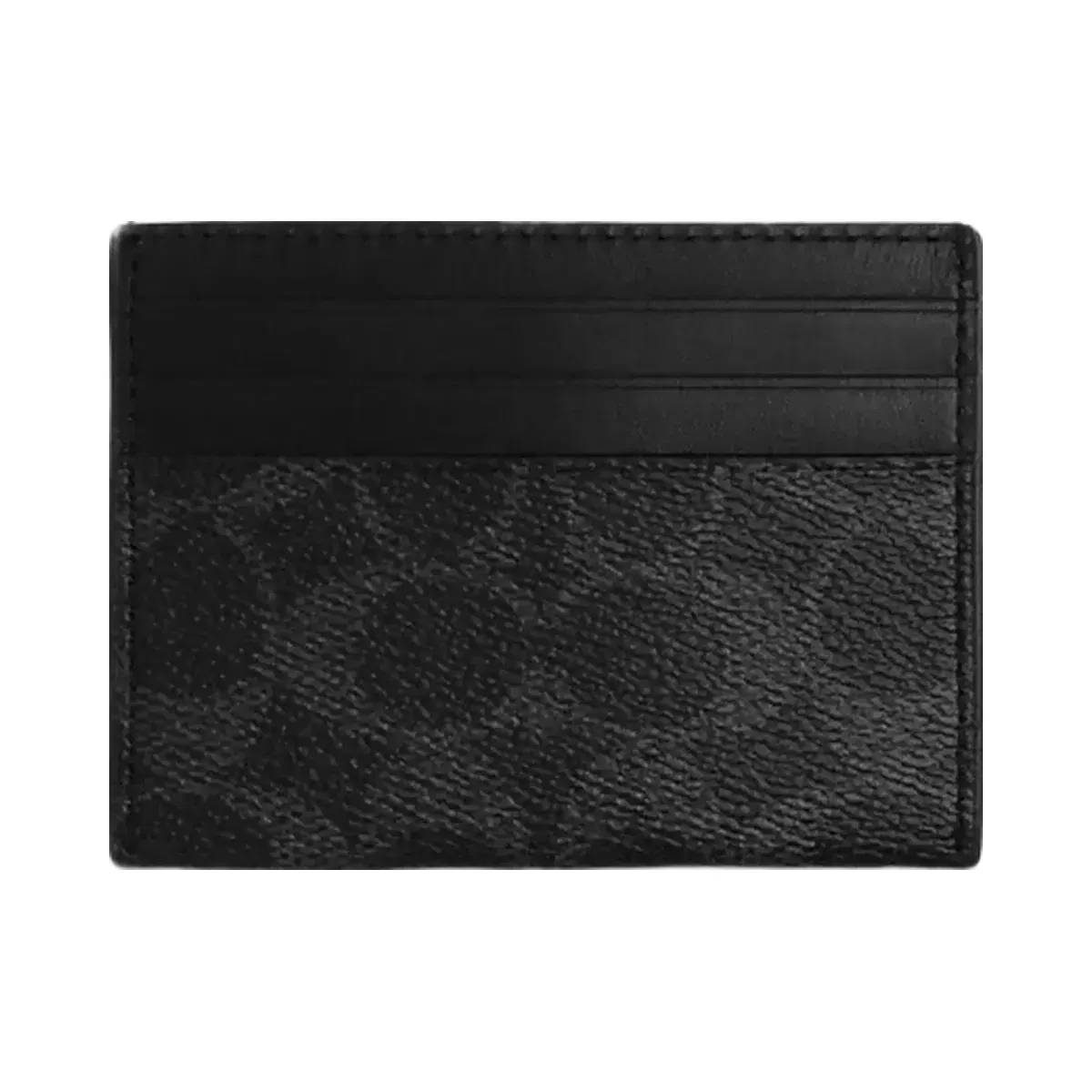 Coach Card Case In Signature Canvas in Black Signature