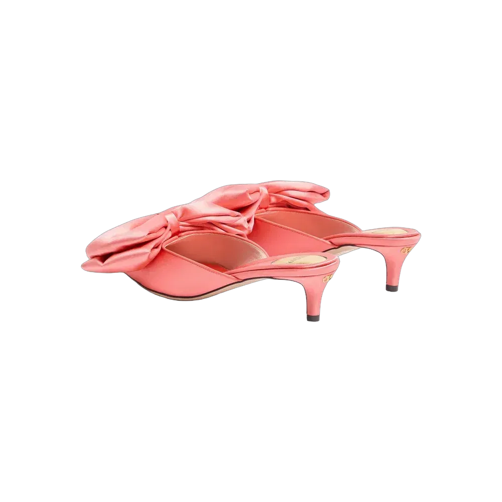 Valentino Yolande Satin Mule 45mm Salmon
