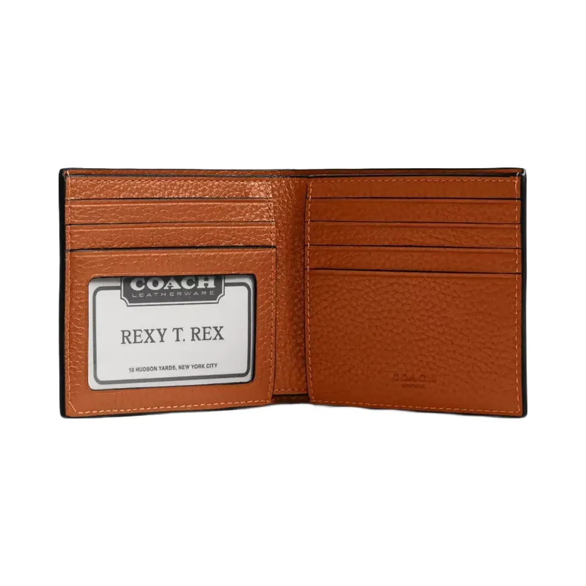 Coach Id Billfold Wallet in Amber Brown