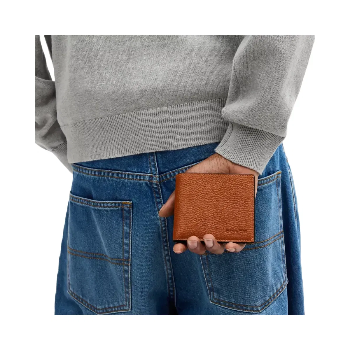 Coach Id Billfold Wallet in Amber Brown