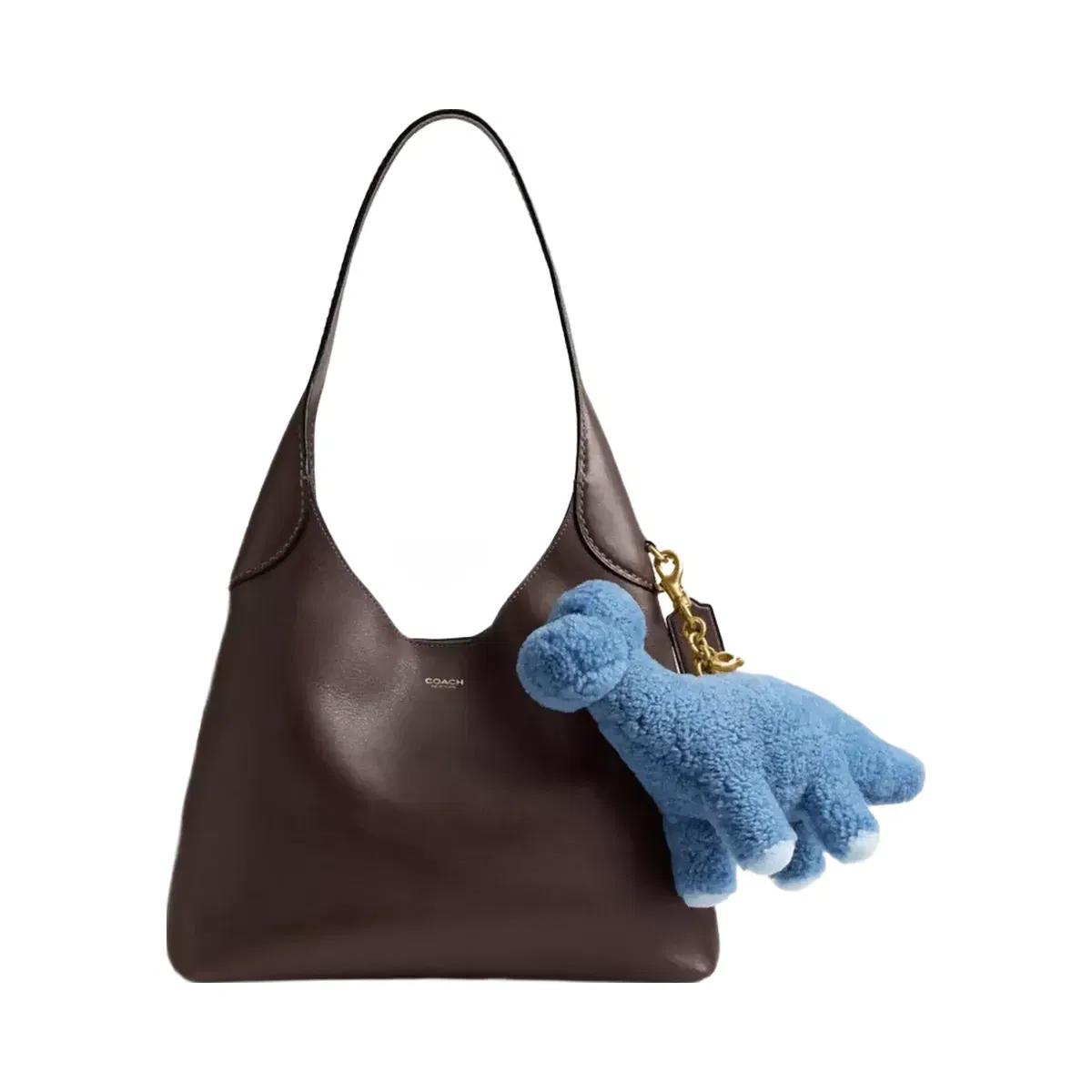Coach Rexy 10th Birthday Buddy Dinosaur Bag Charm In Shearling Brass Blue Multi