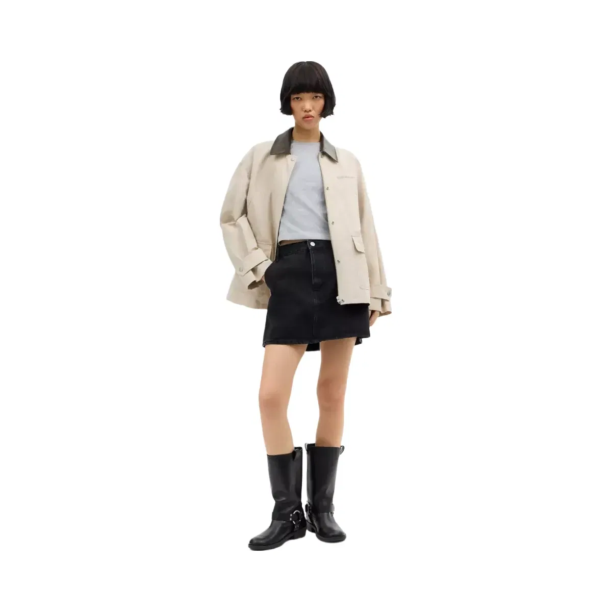 Coach Waxed Country Jacket in Stone