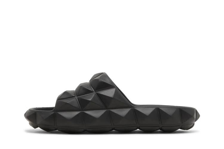 Valentino Roman Stud Turtle Slide Nero