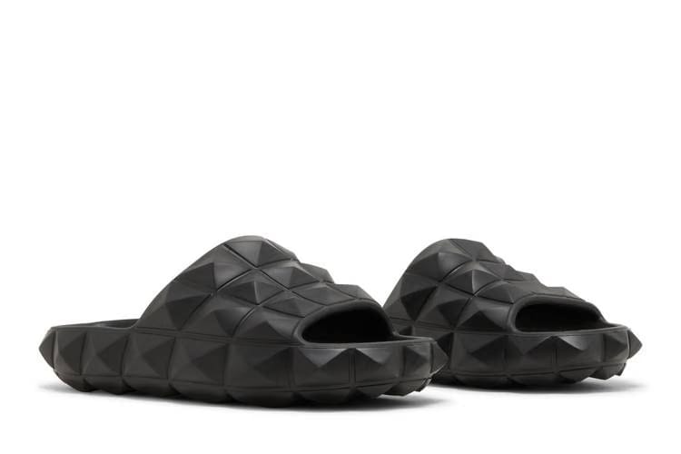 Valentino Roman Stud Turtle Slide Nero