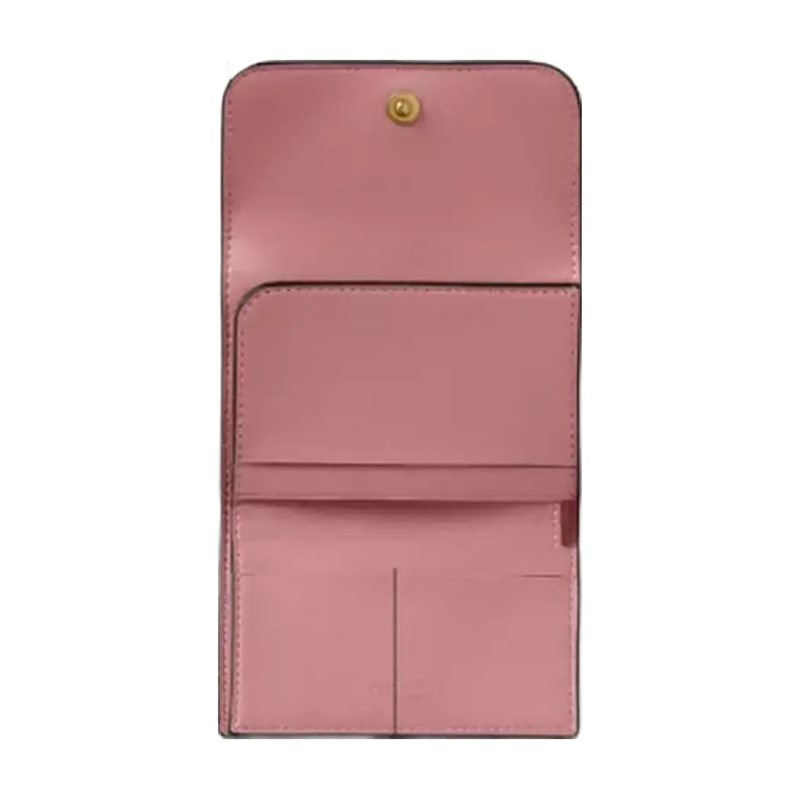 Coach Essential Card Holder Wallet in Brass Peony
