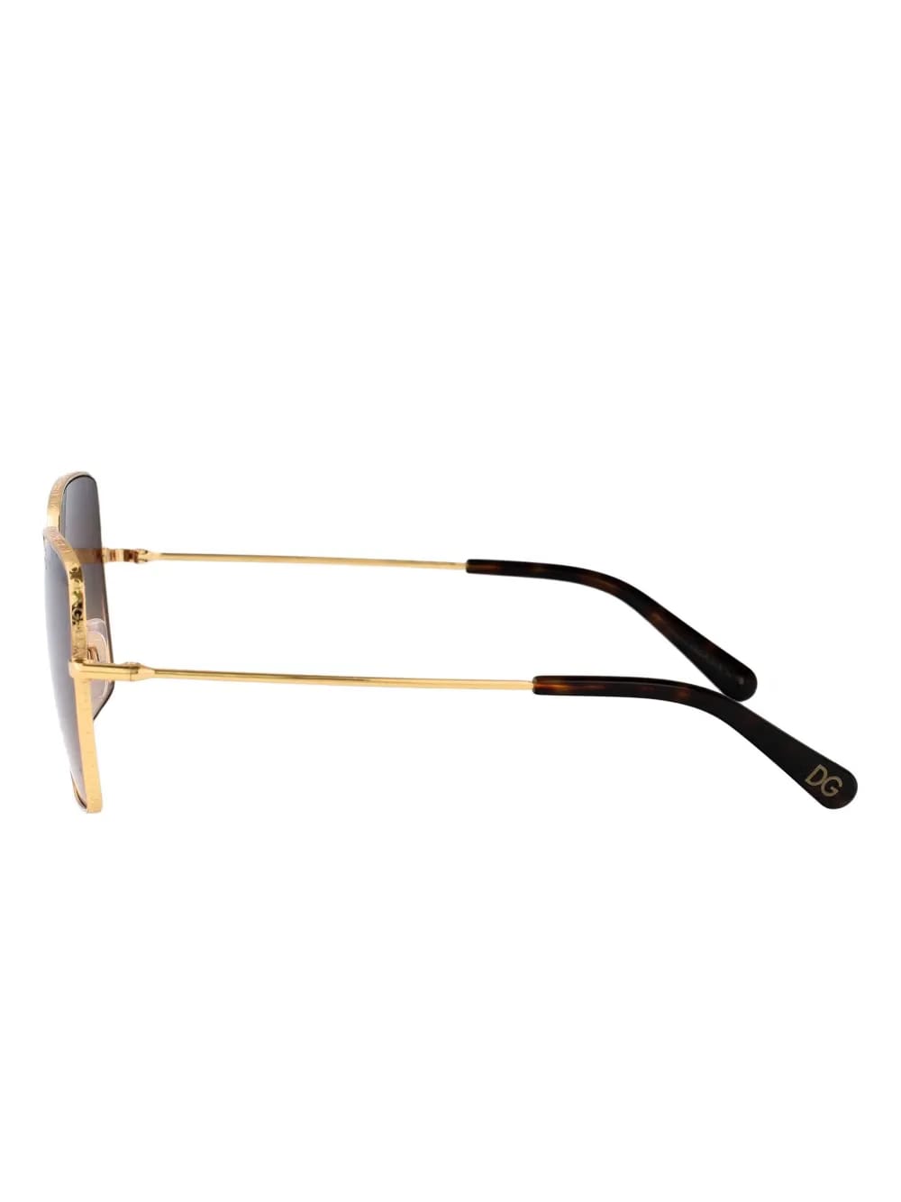 square-frame metal sunglasses