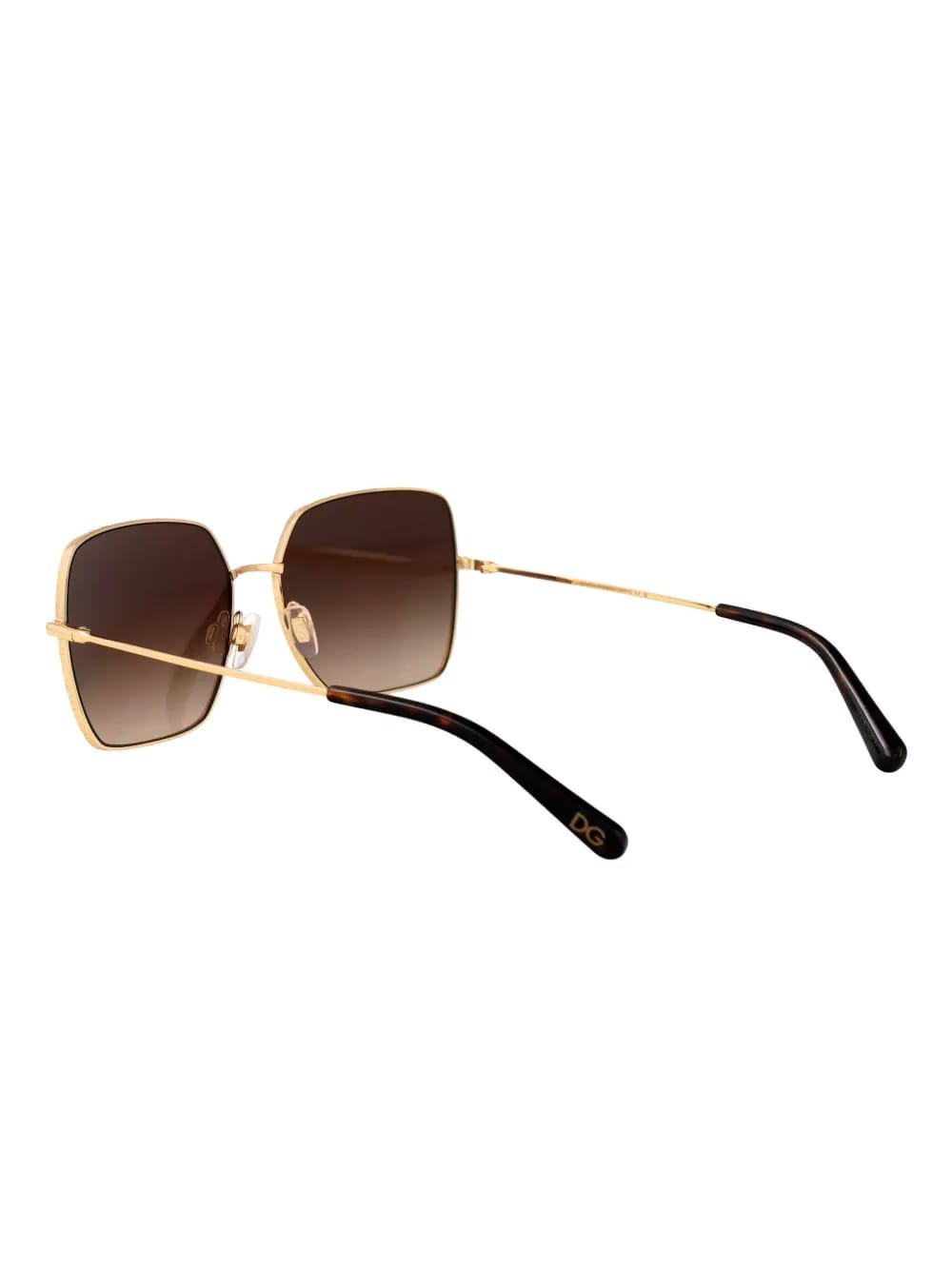 square-frame metal sunglasses