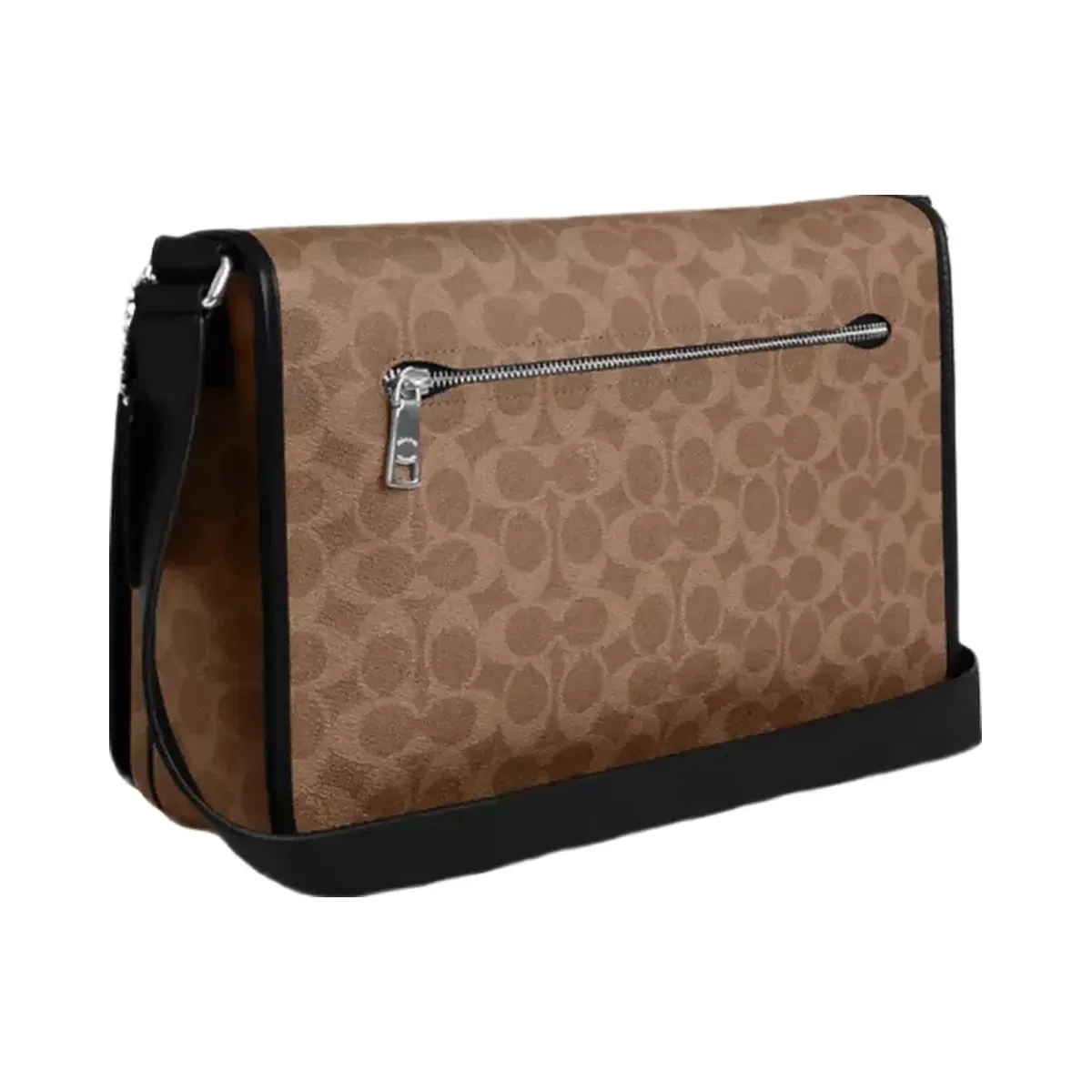 Coach Colby Messenger Bag 32 In Signature Canvas in Silver Tan Black