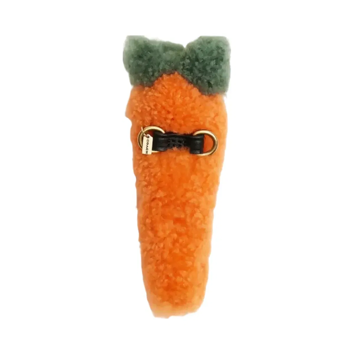Coach Carroty Shoe Charm In Shearling Carrot