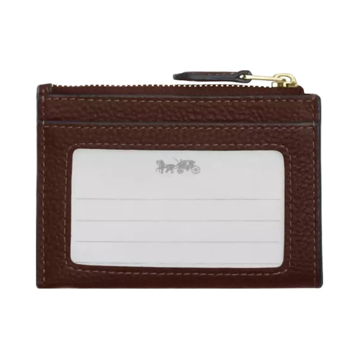 Coach Mini Skinny Id Case in Gold Maple