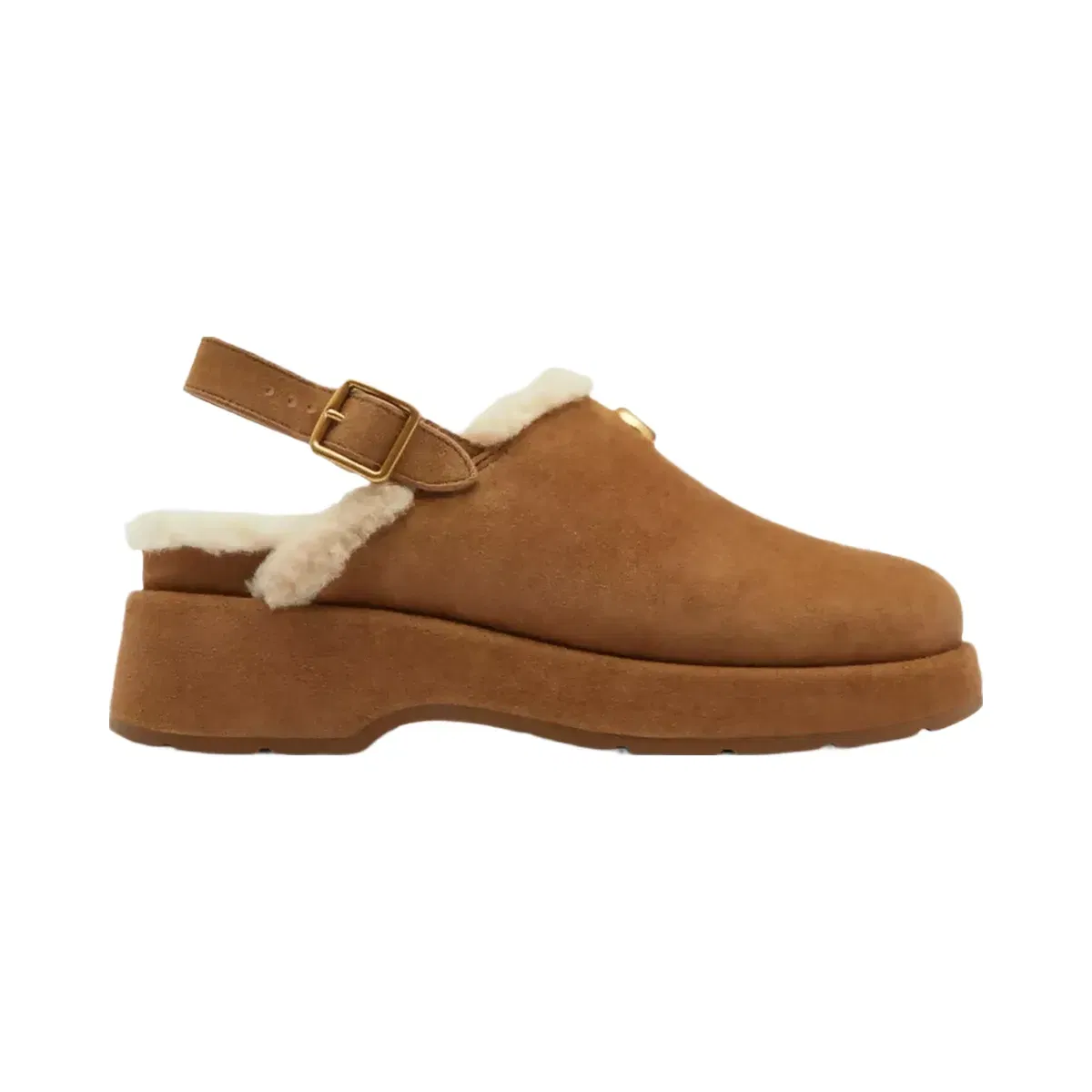 Coach Sculpted C Platform Clog in Coconut Natural