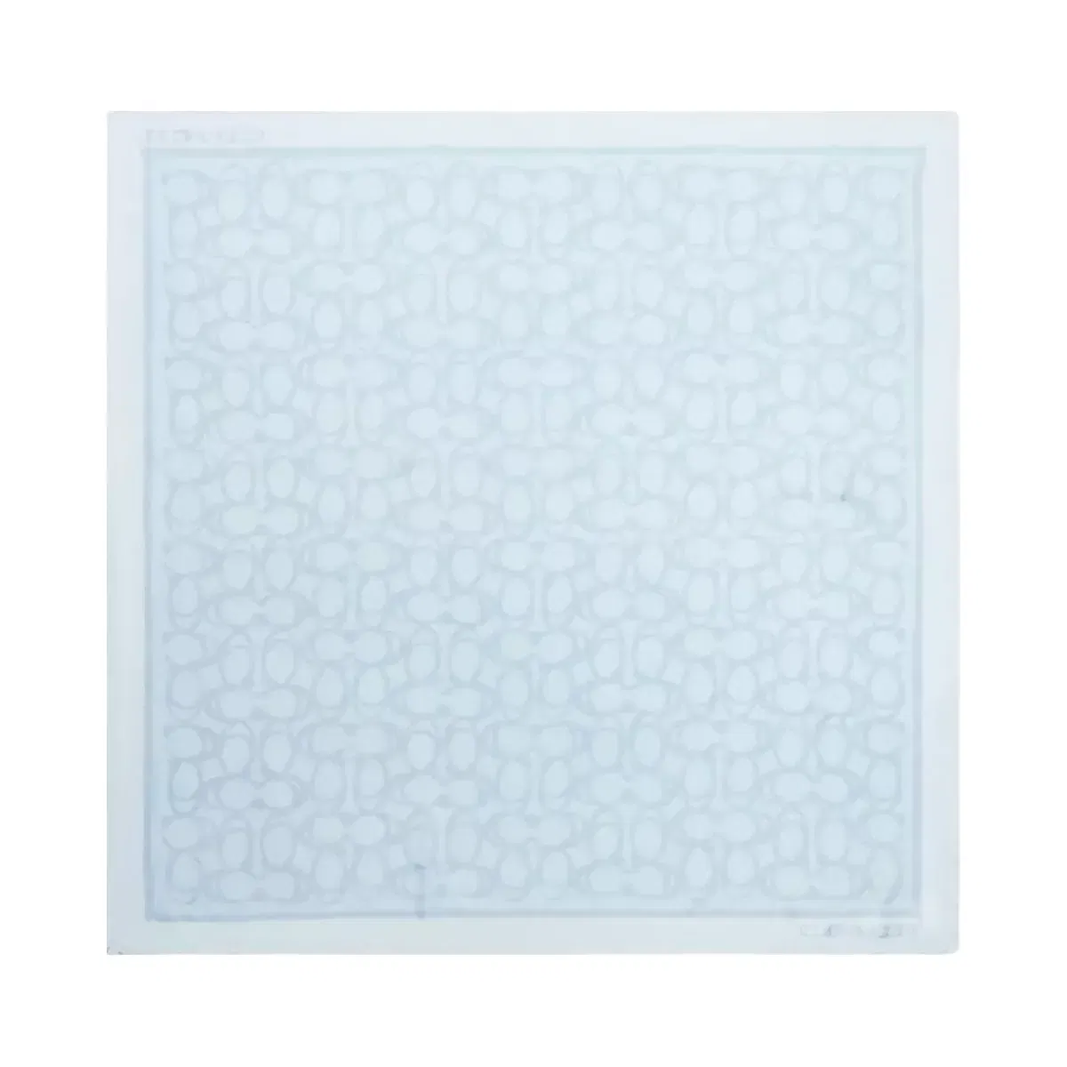Coach Jumbo Signature Silk Square Scarf in Light Blue