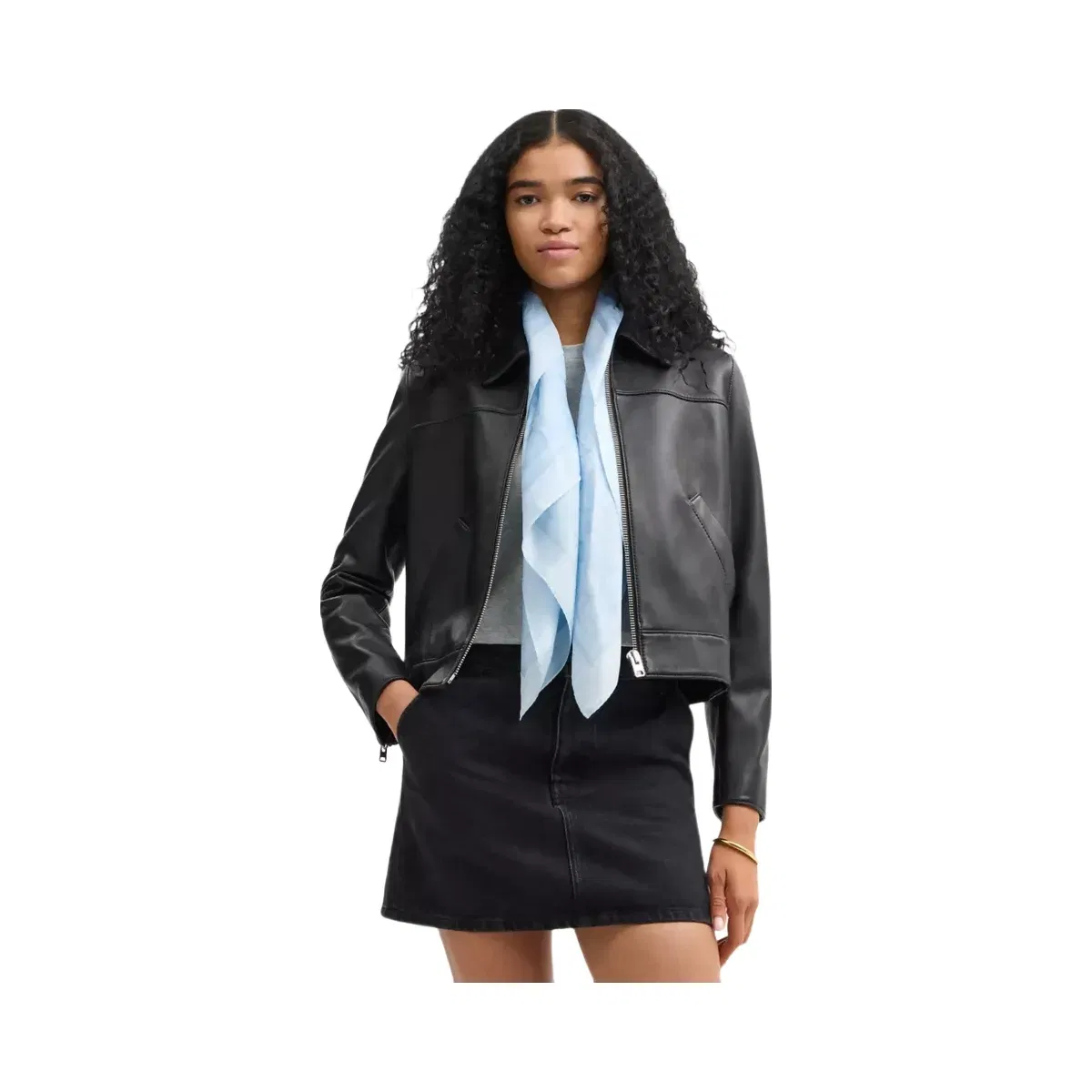 Coach Jumbo Signature Silk Square Scarf in Light Blue