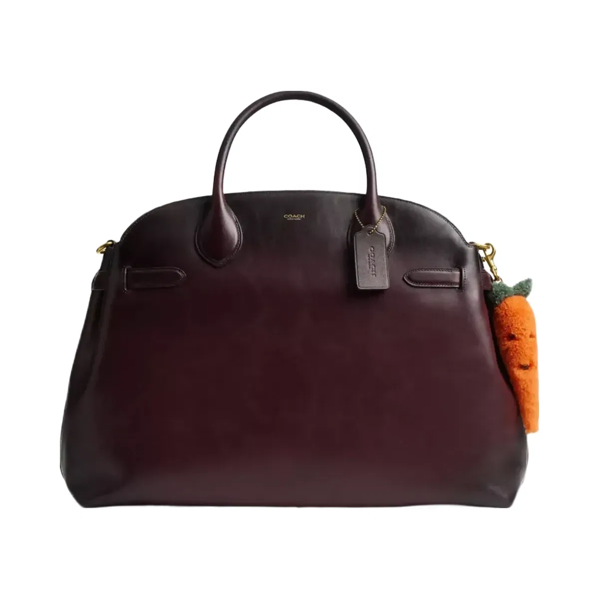 Coach Carroty Bag Charm In Shearling Brass Multi